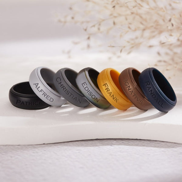 Personalized Silicone Ring for Men with Custom Silicone Ring