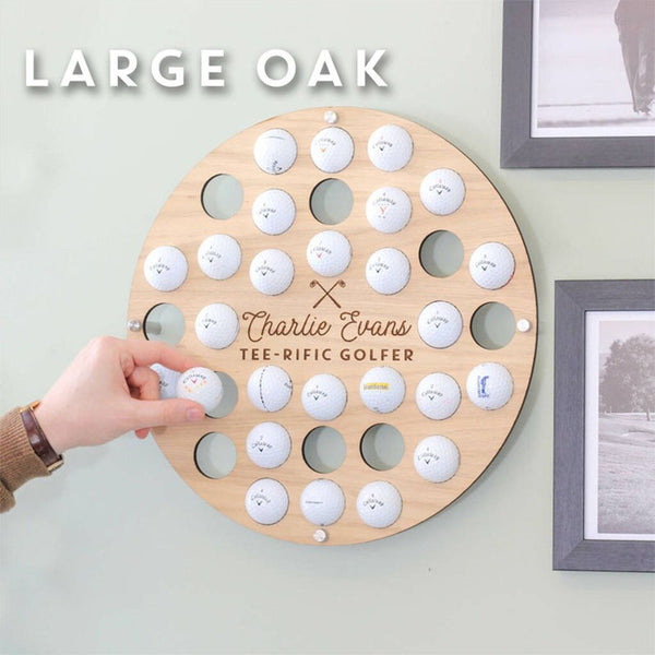 Personalised Golf Ball Wall Art Collector For The Home, Golf Ball Display