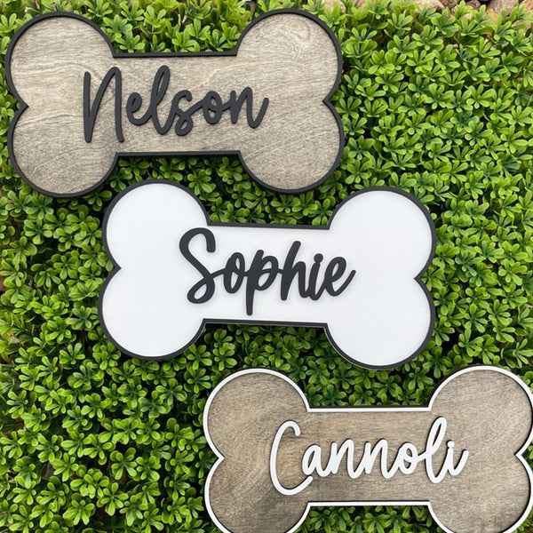 Custom Dog Name Signs, Wall Signs Bone Signs