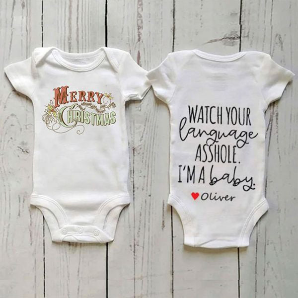 Merry Christmas Unisex Baby Outfit