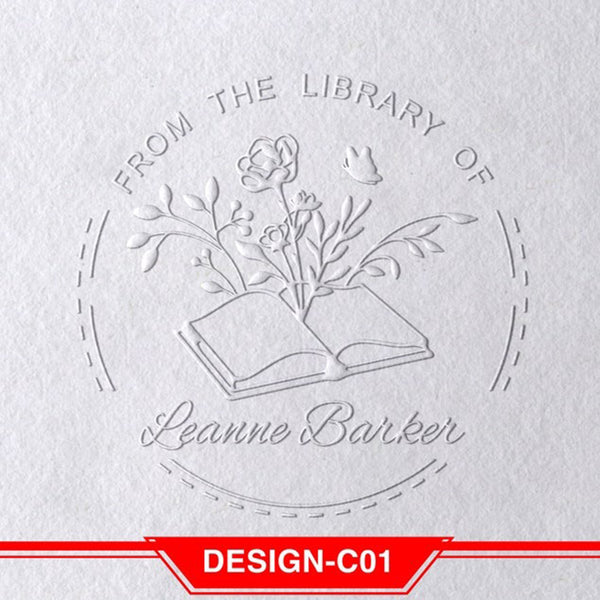 Book Embosser Personalized , Custom Stamp Embosser, Book Stamp, From The Library Of Stamp, Library Stamp