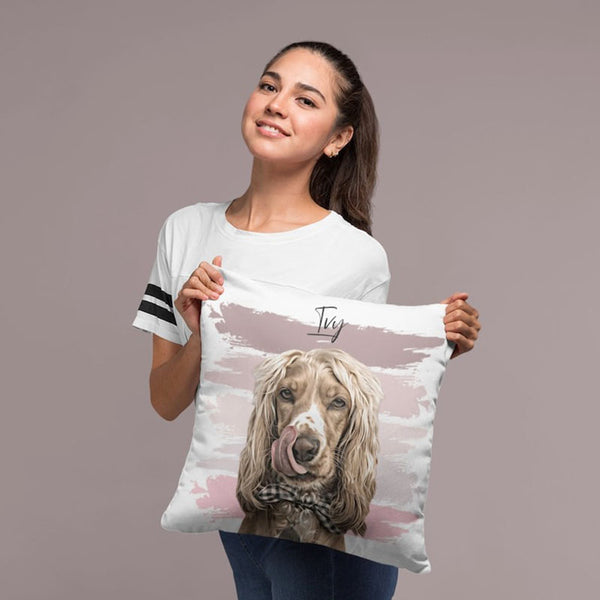 Custom Pet Pillow Personalised Pet Portrait  Pet memorial gift