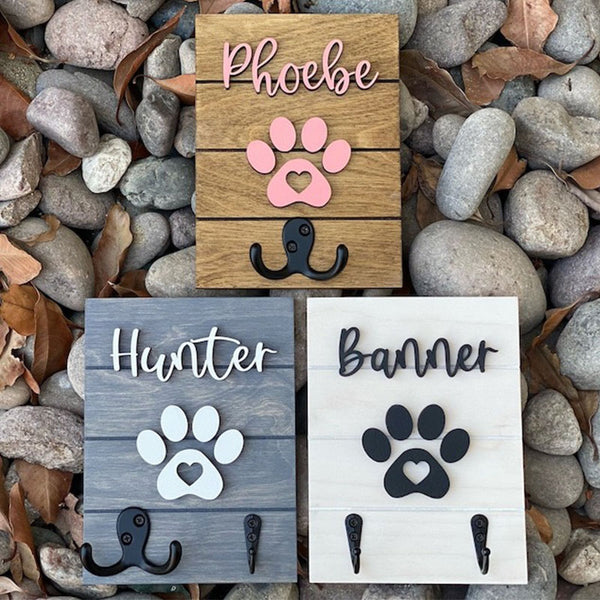 Personalized Pet Leash Holder, Custom Pet leash holder, Pet Sign, Dog Sign