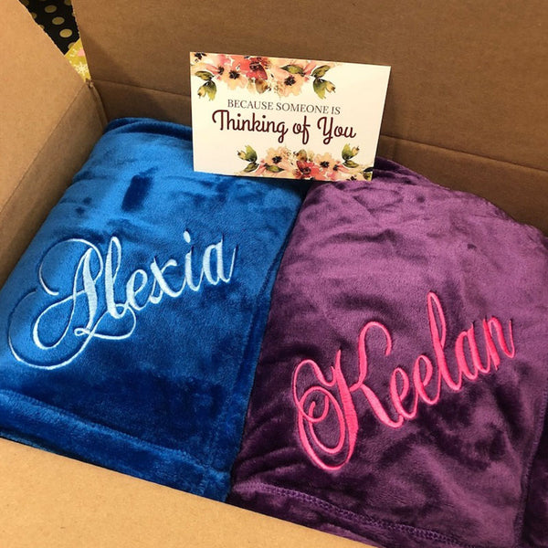 Personalized Custom Soft Blanket with SCRIPT Name