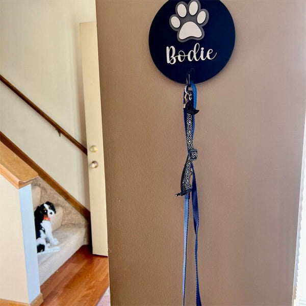 Personalized Dog Leash Holder || Custom Name Pet Leash Hook