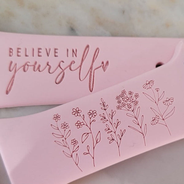 Engraved Watch Band, Believe in Yourself, Affirmation, Mantra