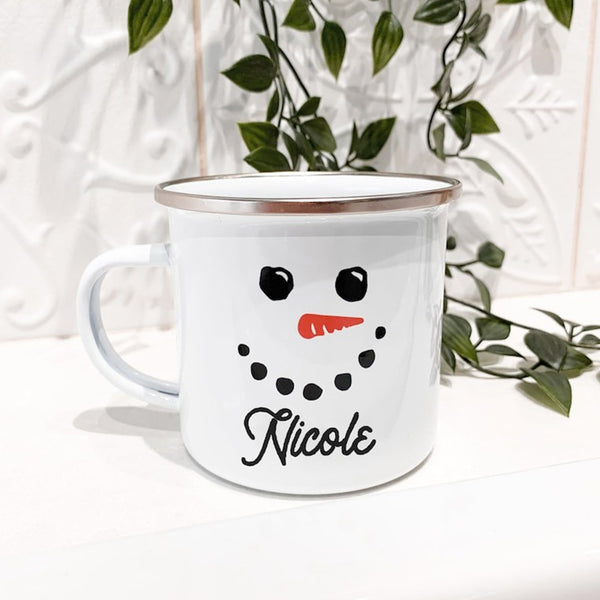 Custom Snowman Mug - Personalized Hot Chocolate Mug For Kids