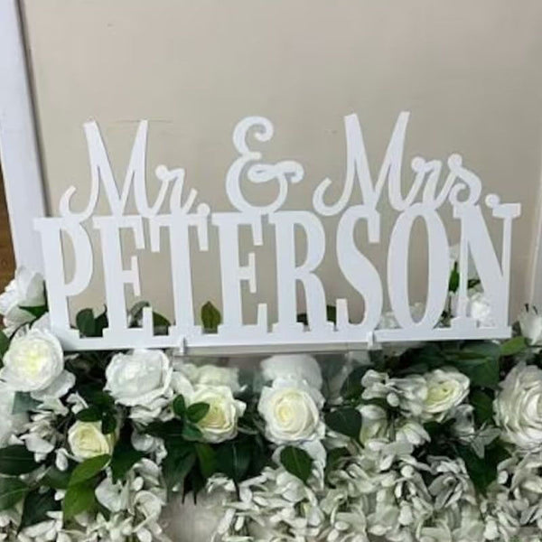 Custom Wedding Name Sign Mr and Mrs Sign