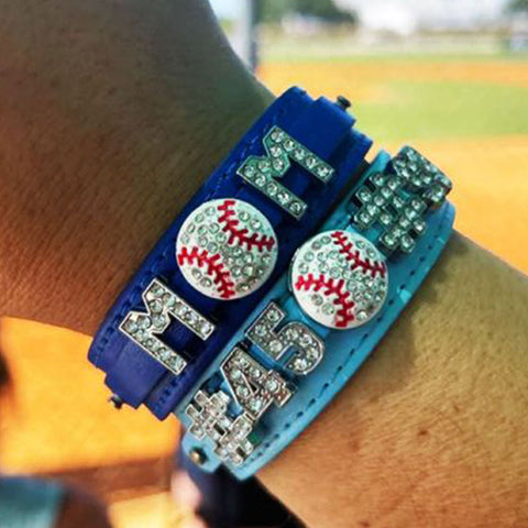 Personalized Football, Volleyball, Baseball, Football Bracelets