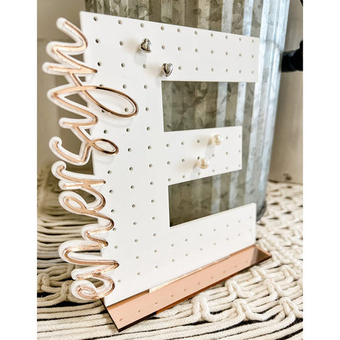 Personalized acrylic earring holder