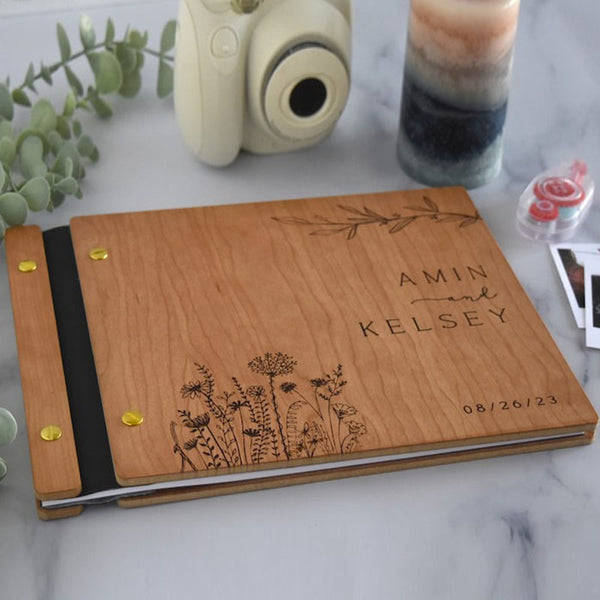 Wedding Guest Book, Wood Guest Book, Guest Book