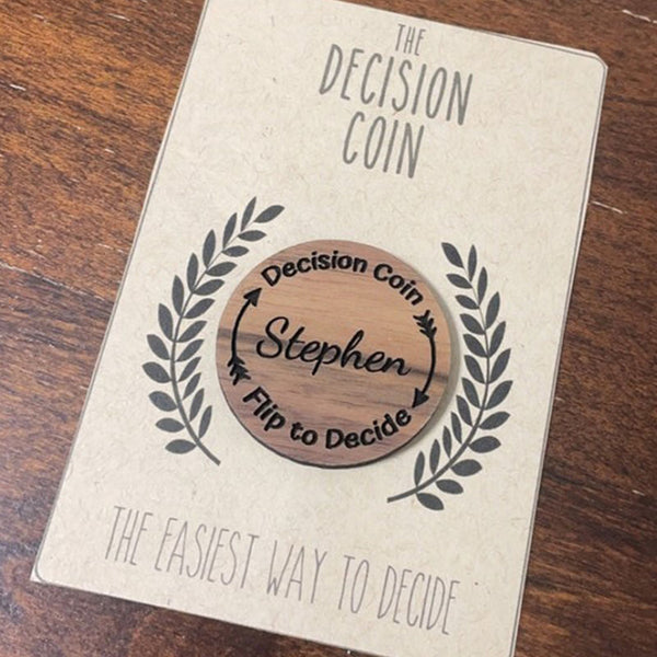 Personalized Decision Maker Coin  Argument Solver Engraved  Couples Date Night