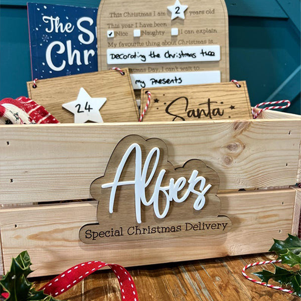 Personalised Christmas Eve Box Plaque