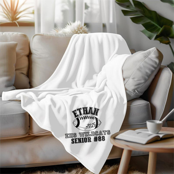 Personalized Ball Blanket, Gift Blanket For Players, Coaches, Moms, Dads And Team