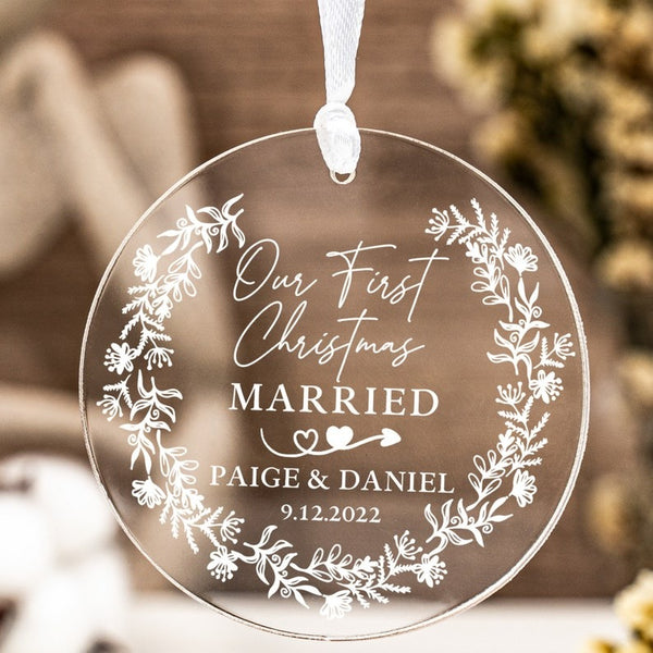 Personalize Our First Christmas Decorations Engagement Gifts, New Wedding Gifts for Couples