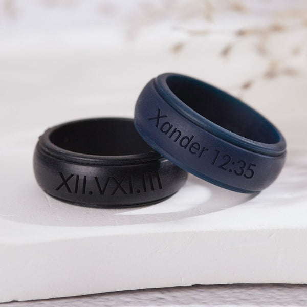 Personalized Silicone Ring for Men with Custom Silicone Ring