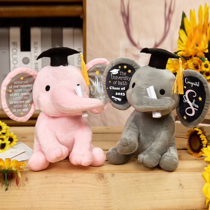 Personalized Graduation Gift Preschool graduation Class of 2024 Stuffed Animal Elephant