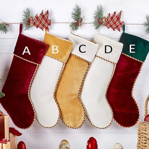 Personalized Velvet Stocking,Custom Christmas Stockings,Mongrammed Stocking