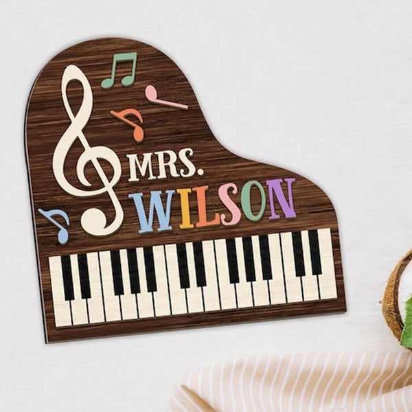 Music Teacher Sign, Personalized Wooden Sign Music