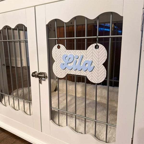 Personalized Dog Crate Sign Custom Kennel Tag