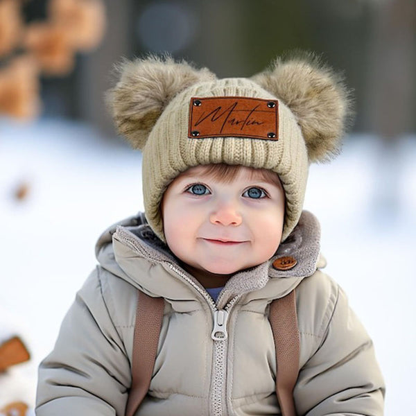 Custom Baby Name Winter Hat Christmas gift Adult Hat