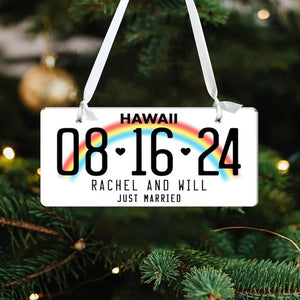 Personalized Married 2024License Ornament, Custom Drivers License Ornament, Couple Christmas Ornament