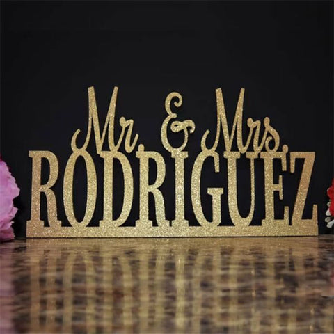 Custom Wedding Name Sign Mr and Mrs Sign