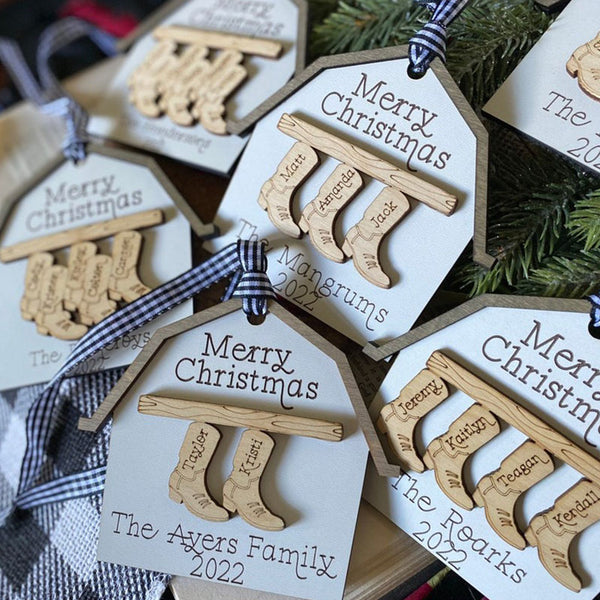 Family Names Ornament, Personalized Gift, Christmas Family Ornament