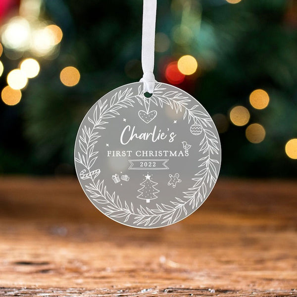 Personalized Baby'S First Christmas Decorating Gifts