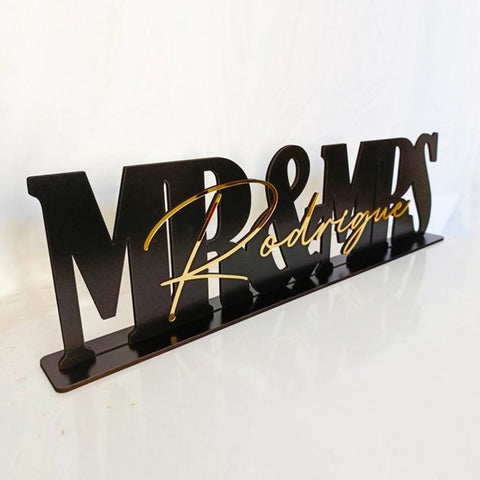 Mr and Mrs wedding logo, sweetheart isolated letter logo