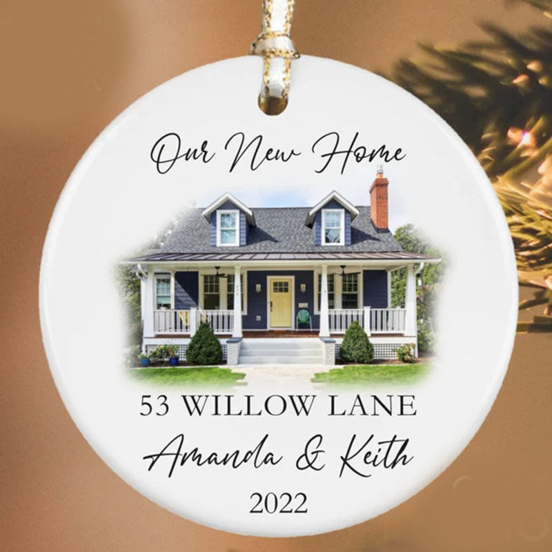 Personalized New Home Photo Ornament, Couples Home Ornament 2023