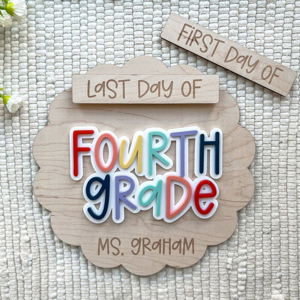 Personalized First Day of School Signs, Teacher Photo Props