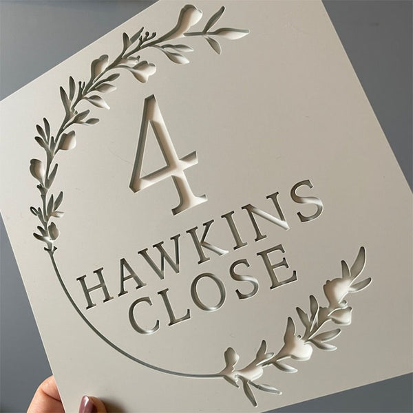 Modern Acrylic House Sign, Contemporary, Door Sign