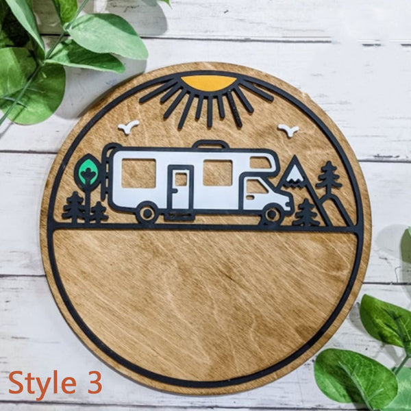 Personalized sign, happy camper sign, camper sign