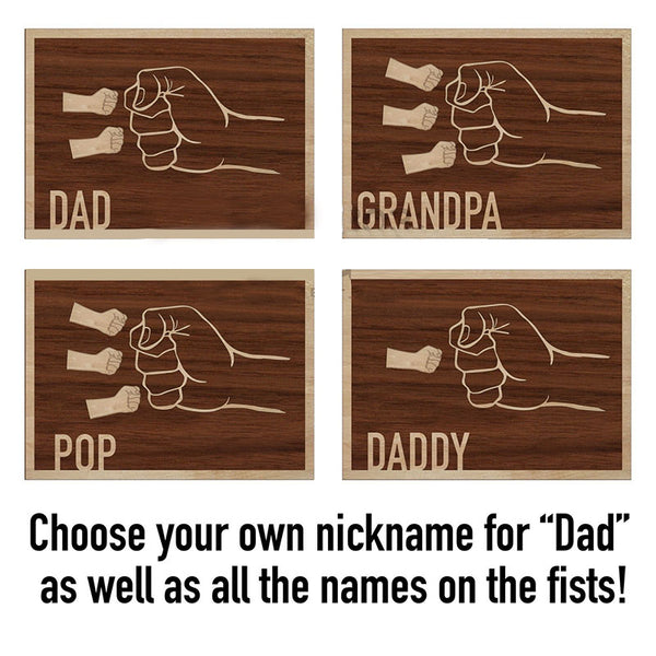 Personalized Fist Bump Plaques | Gifts for Dad | Gifts for Grandpa | Personalized Fathers Day Gifts