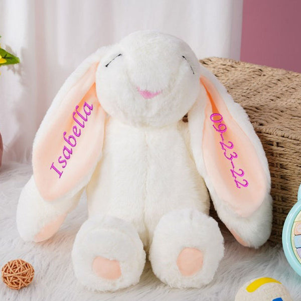 Personalized Bunny Stuffed Toy,Monogrammed Bunny,Personalized Bunny Baby Girl Gift