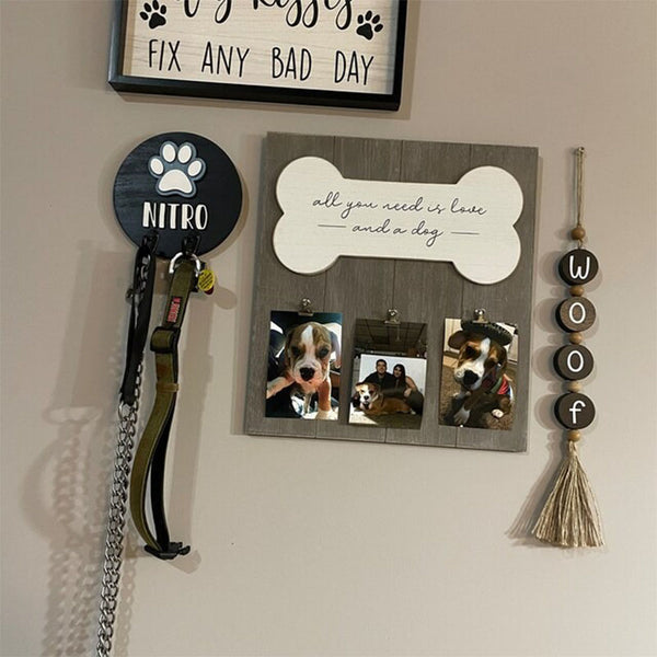 Personalized Dog Leash Holder || Custom Name Pet Leash Hook