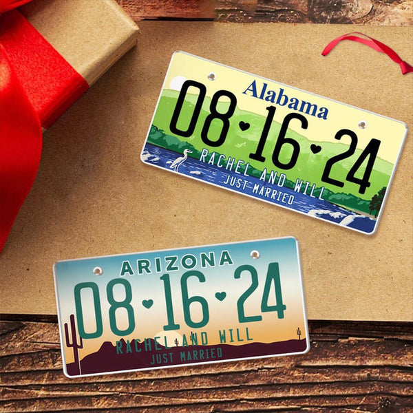 Personalized Married 2024License Ornament, Custom Drivers License Ornament, Couple Christmas Ornament