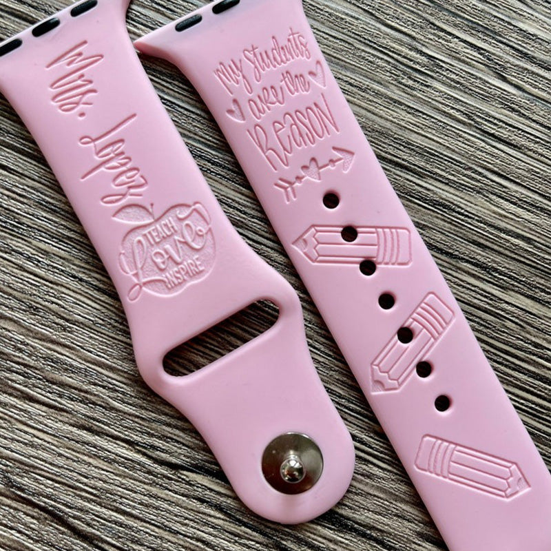 Teacher Appreciation Silicone Sport Watch Band