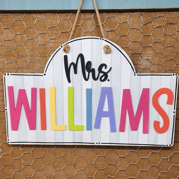 Personalized Teacher Door or Wall Sign, Classroom Sign, 3D Teacher Name Sign