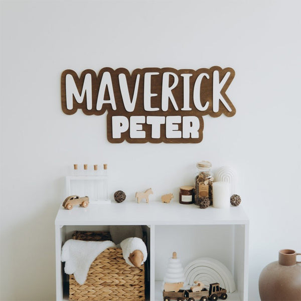 Nursery Name Sign, Wooden Baby Name Sign