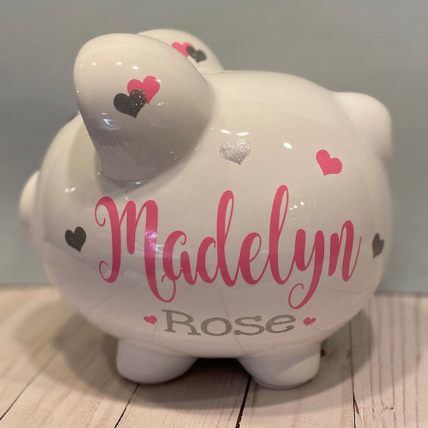 Personalized piggy bank Custom piggy bank-Piggy bank Birth Stats