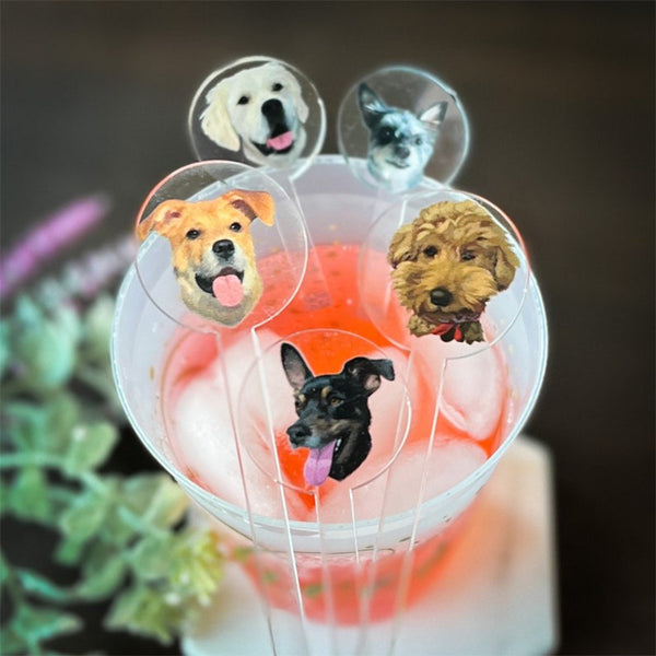 Dog Stir Stick for Wedding, Dog Drink Stirrer SET of 10