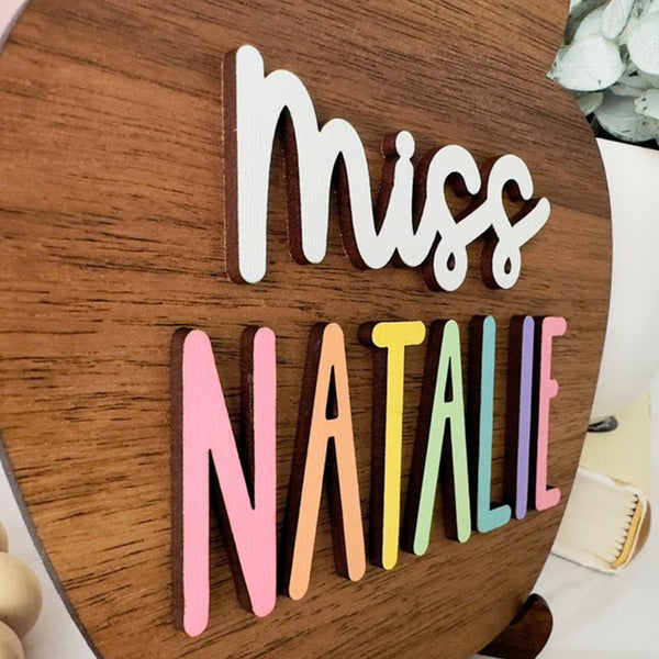 Teacher Name Plate Personalized, Teacher Desk Name Plate, Teacher Appreciation Gift Personalized