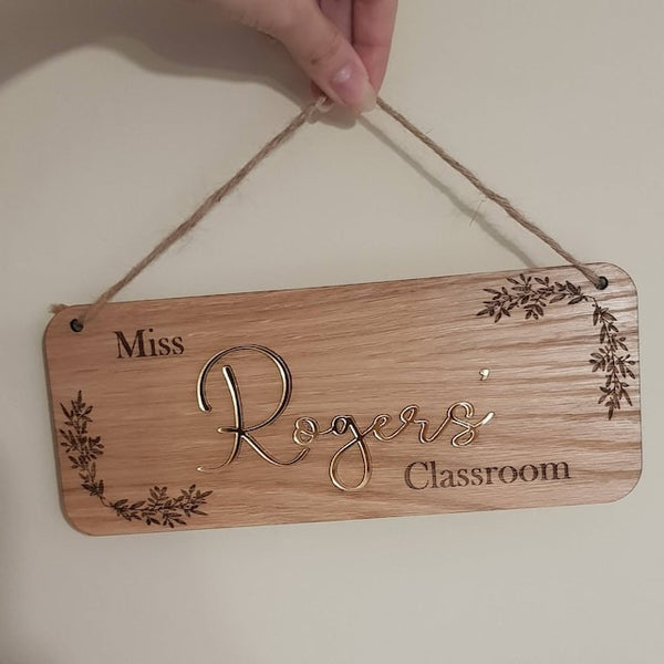 Teacher Gift, Personalised Door Sign, Classroom Sign  Personalised Teacher Gift