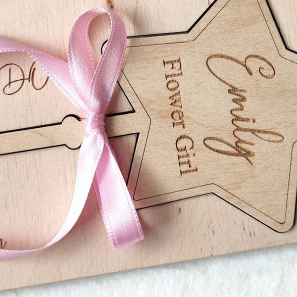 Proposal wand Personalized gift Wooden name puzzle