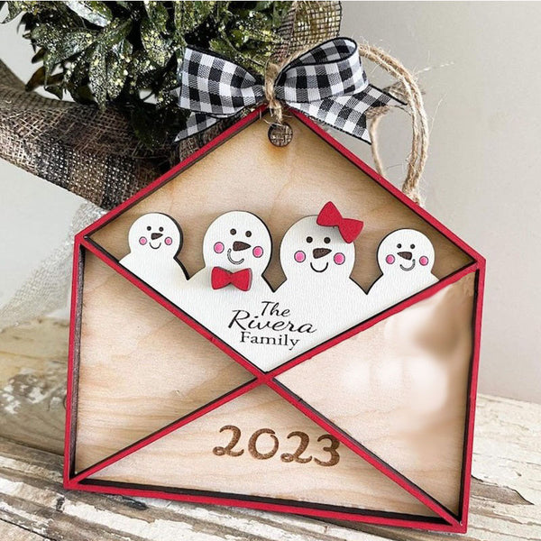 Personalized Christmas Snowman Ornament Home Decor