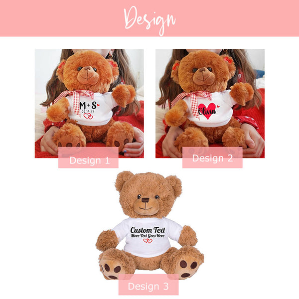 Personalized Valentine's Day Teddy Bear, Gifts for Her, Gifts for Him, Valentine's Day Gifts