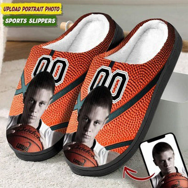 Custom Portrait Photo Foottball Sports And Accessories Slipper