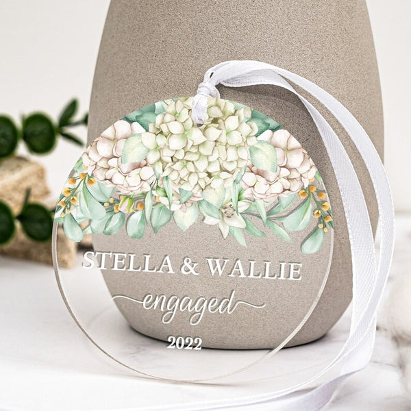 Personalized Engaged Married Ornament Personalized Wedding Ornament - Clear Acrylic - Gifts for Our Newlyweds